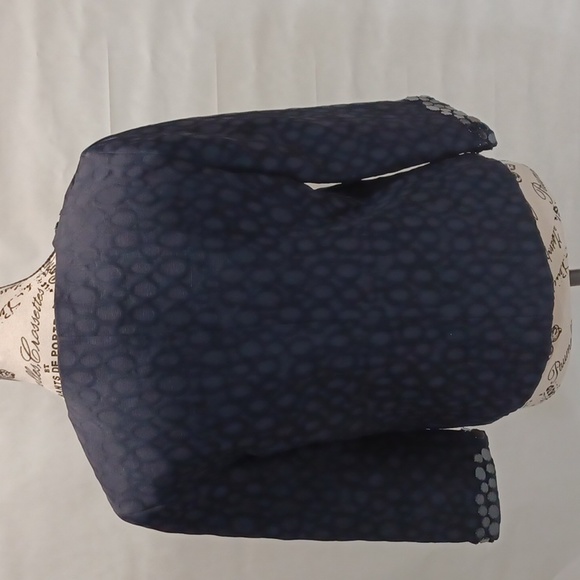 Dana  Buckman Navy Embellished Jacket with Navy‎ Circles Size 6 - Picture 3 of 12